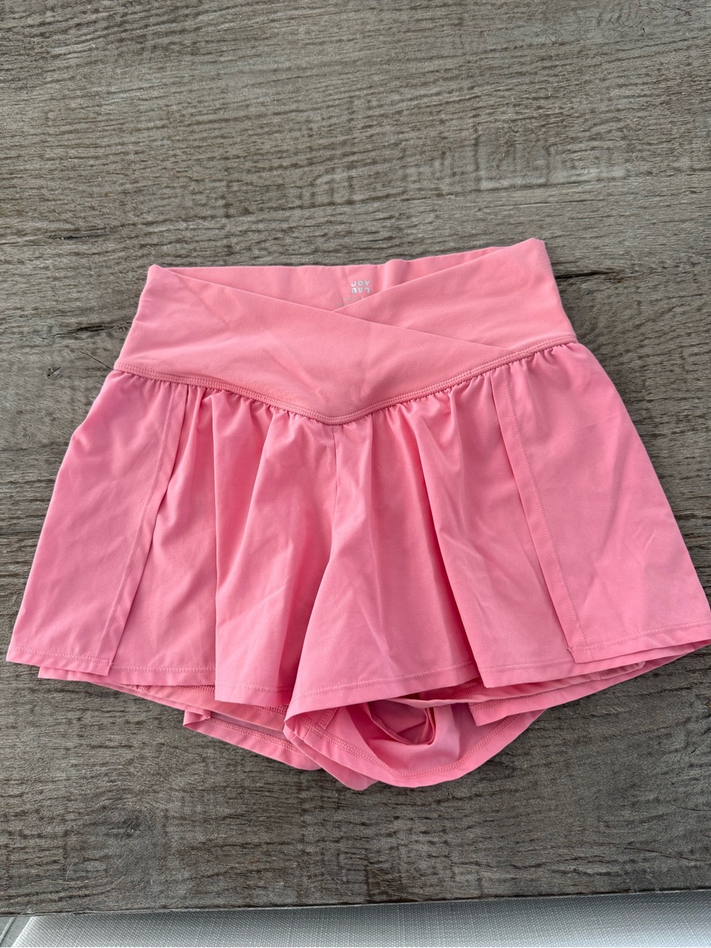 JoyLab High Rise shorts size medium pink crossover front